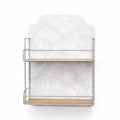 Wandrek met houten planken en metalen frame 40 x 30 x 15cm