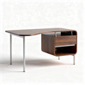 Bureau met een houten oppervlak en metalen poten 120 x 60 x 75cm